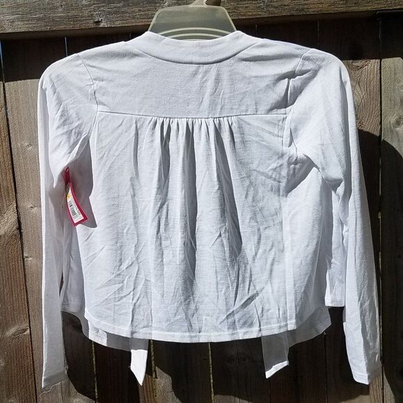Juniors X-Large Cardigan Sweater White long sleeve - Picture 2 of 5
